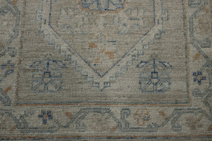 Oushak Whitewash Chobie Wool Hand Knotted 2.11x8.9 -w20351