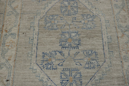 Oushak Whitewash Chobie Wool Hand Knotted 2.11x8.9 -w20351