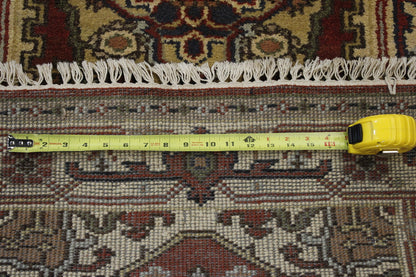 Tribal Indo Heriz Wool Hand Knotted 2.8x7.2 -w20302
