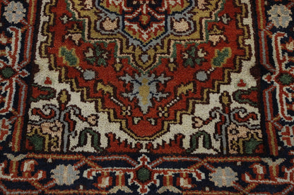 Tribal Indo Heriz Wool Hand Knotted 2.6x8.4 -w20296