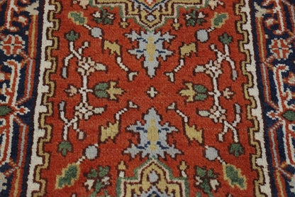 Tribal Indo Heriz Wool Hand Knotted 2.6x8.4 -w20296