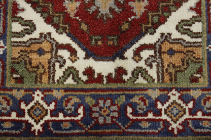 Tribal Indo Heriz Wool Hand Knotted 2.8x8.1 -w20285