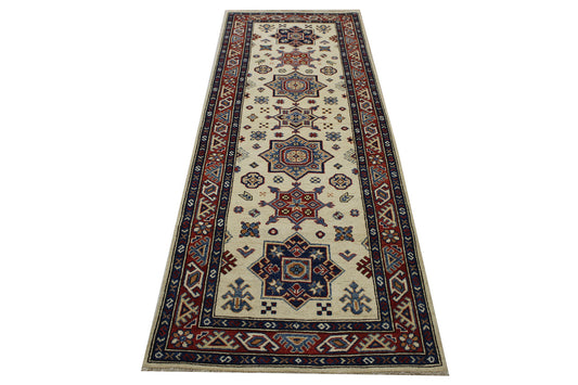 Tribal Super Kazaak Wool Hand Knotted 2.9x7.8 -b-130