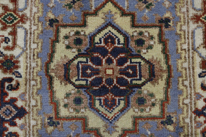 Tribal Indo Heriz Wool Hand Knotted 2.7x7.11 -w20299