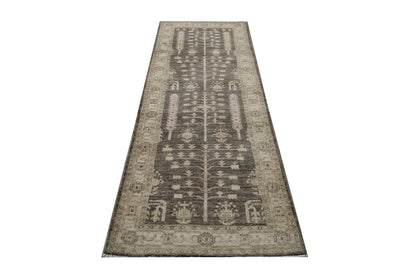 Oushak Whitewash Chobie Wool Hand Knotted Rug 2.8x8.0 -b-127