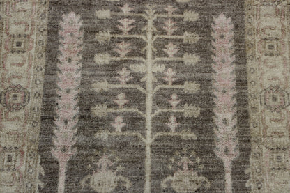 Oushak Whitewash Chobie Wool Hand Knotted Rug 2.8x8.0 -b-127