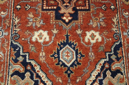 Tribal Indo Sherapi Wool Hand Knotted 2.8x7.11 -w20076