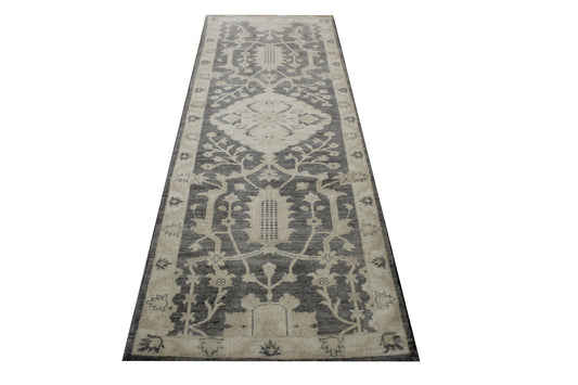 Oushak Whitewash Chobie Wool Hand Knotted 2.8x7.9 -b-131