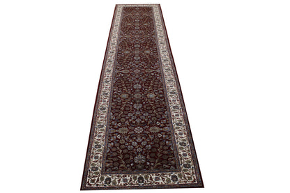 Traditional Fine Herakee Wool/Silk Hand Knotted Rug 2.8x12.1 -w20228