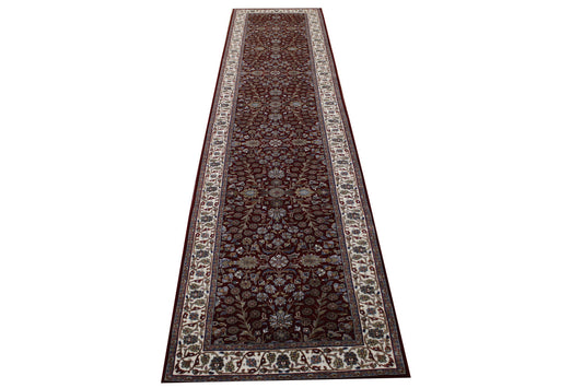 Traditional Fine Herakee Wool/Silk Hand Knotted Rug 2.8x12.1 -w20228