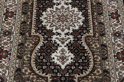 Traditional Qum Design Wool Hand Knotted Rug 2.8x12.0 -w2362