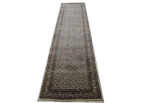 Traditional Fine Mir Design Wool Hand Knotted Rug 2.7x11.0 -w20008