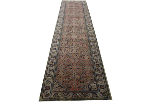 Traditional Fine Mashada Wool Hand Knotted Rug 2.11x12.8 -w20030