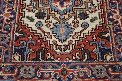 Tribal Heriz Wool Hand Knotted Rug 2.6x12.3 -w20286