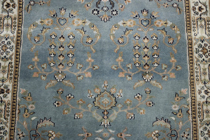 Traditional Fine Sharukh Design Wool Hand Knotted Rug 2.9x10.9 -w20011