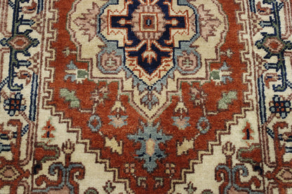 Tribal Heriz Wool Hand Knotted Rug 2.7x11.11 -w20069