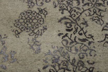 Modern Abstact Broken Design Wool/silk Hand Knotted Rug 2.6x11.0 -w2032
