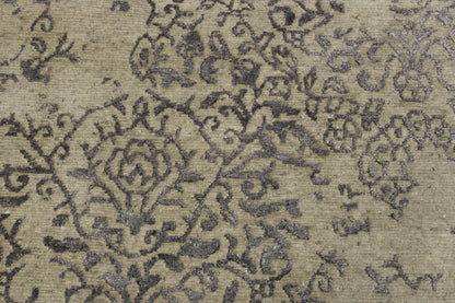 Modern Abstact Broken Design Wool/silk Hand Knotted Rug 2.6x11.00 -w2033