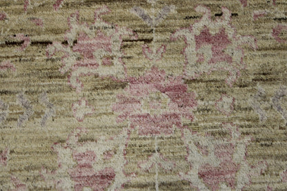 Oushak Chobie Whitewash Wool Hand Knotted Rug 2.7x11.7 -w2109