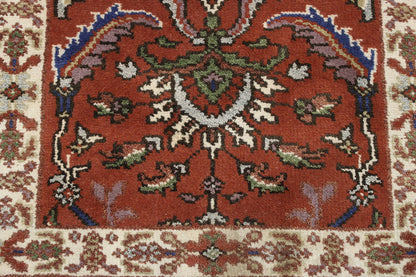 Tribal Heriz Wool Hand Knotted Rug 2.6x11.9 -w20289