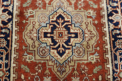 Tribal Heriz Wool Hand Knotted Rug 2.8x11.11 -w20075