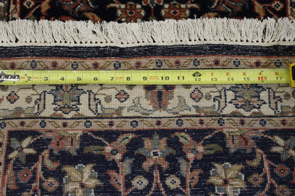 Traditional Indo Kashan Wool Hand Knotted Rug 2x4 - w2174