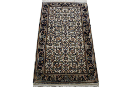 Traditional Indo Bidjar Wool Hand Knotted Rug 2x4 - w2182