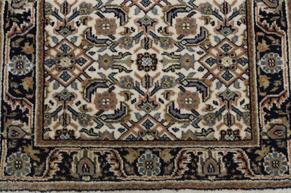 Traditional Indo Bidjar Wool Hand Knotted Rug 2x4 - w2182