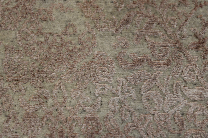 Transistional Abstract Broken Design Wool/Silk Hand Knotted Rug 2x4 - w2044