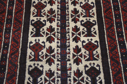 Tribal Prayer Rug Wool Hand Knotted Rug 2x4 - w5007