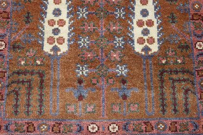 Tribal Indo Heriz Wool Hand Knotted 2.6x5.10 -w20307