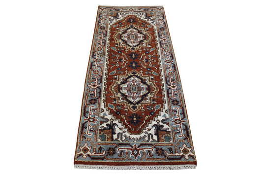Tribal Indo Heriz Wool Hand Knotted 2.5x5.10 -w20303