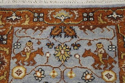 Tribal Indo Heriz Wool Hand Knotted 2.7x6.0 -w20313