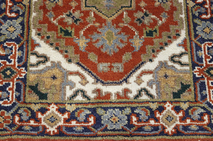 Tribal Indo Heriz Wool Hand Knotted 2.6x5.11 -w20312