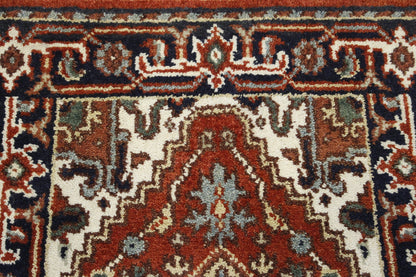 Tribal Indo Heriz Wool Hand Knotted 2.4x5.11 -w20314
