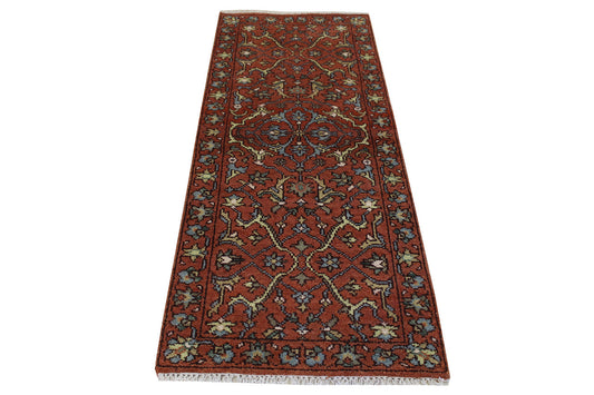 Tribal Indo Heriz Wool Hand Knotted 2.5x5.11 -w20294