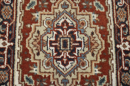Tribal Indo Heriz Wool Hand Knotted 2.6x6.0 -w20301