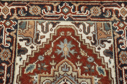 Tribal Indo Heriz Wool Hand Knotted 2.6x6.0 -w20301