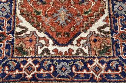 Tribal Indo Heriz Wool Hand Knotted 2.5x6.0 -w20298