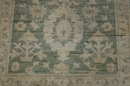 Oushak Whitewash Chobie Wool Hand Knotted Rug 2.0x6.4 -b-126