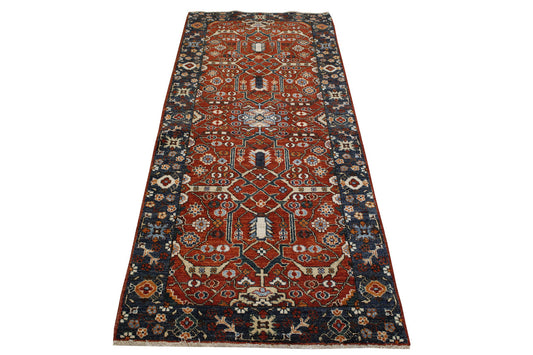 Tribal Fine Floral Sherapi Wool Hand Knotted 2.8x6.5 -w5034