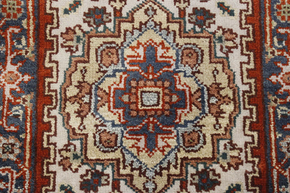Tribal Indo Heriz Wool Hand Knotted 2.6x6.0 -w20315