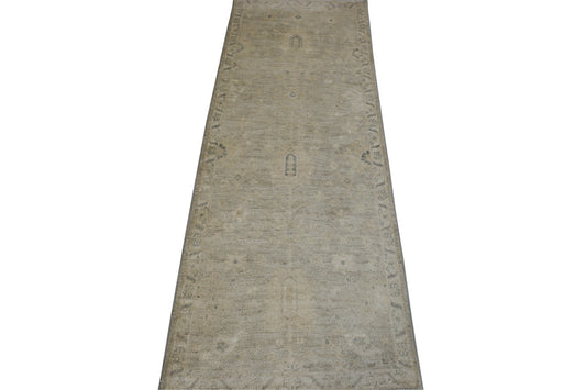 Oushak Whitewash Chobie Wool Hand Knotted 2.1x6.0 -w2099