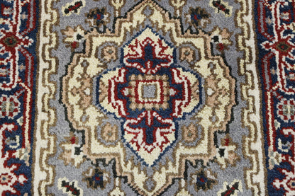 Tribal Indo Heriz Wool Hand Knotted 2.5x6.1 -w20291