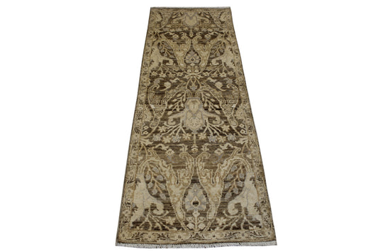 Oushak Whitewash Chobie Wool Hand Knotted 2.0x5.11 -w2096