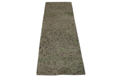 Transistional Abstract Broken Design Wool/Silk Hand Knotted 2.0x6.0 -w2020