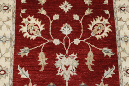 Traditional Indo Zigler Chobie Wool Hand Knotted Rug 2.8x10.2 -w20143