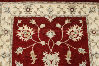 Traditional Indo Zigler Chobie Wool Hand Knotted Rug 2.8x10.2 -w20143