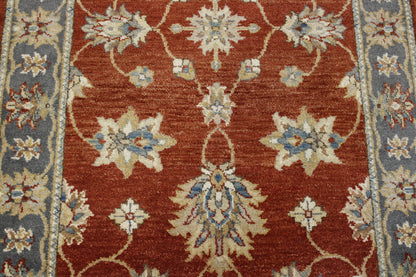 Traditional Indo Zigler Chobie Wool Hand Knotted Rug 2.7x9.10 -w20146