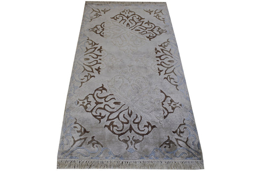 Modern Abusson Wool Hand Knotted Rug 3x5 - w2217